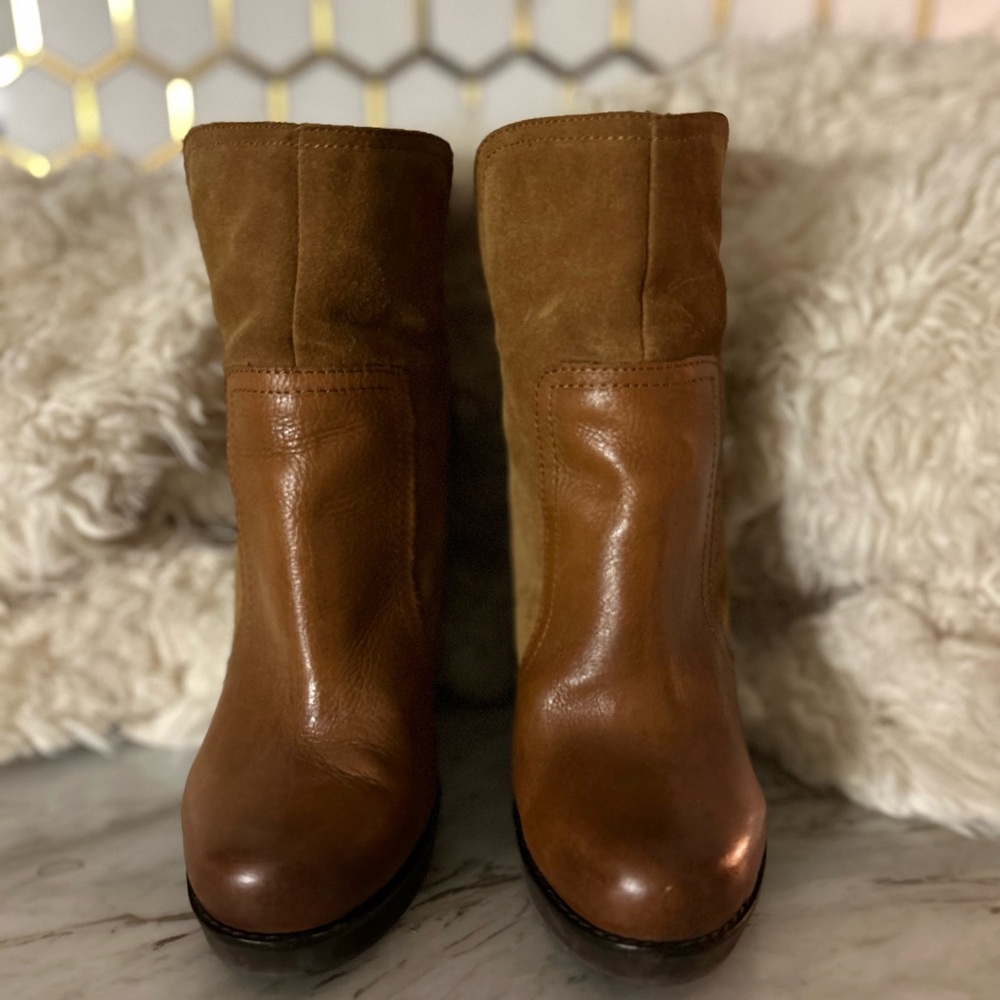 Women’s Brown Leather & Suede Ankle Boots